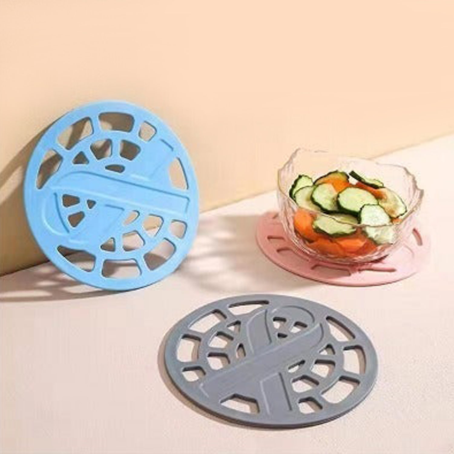 2600 1Pc Silicone Fancy Coaster for holding bowls and utensils including all kitchen purposes. DeoDap 2600 1Pc Silicone Fancy Coaster for holding bowls and utensils including all kitchen purposes. DeoDap